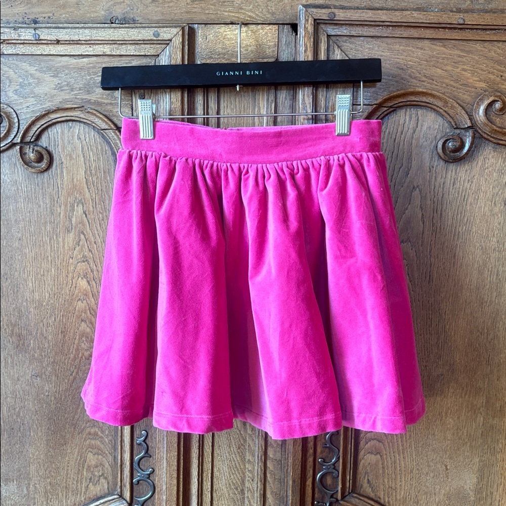 LuLu BeBe Girls Velvet Party Skirt - Pink - Picture 2 of 9